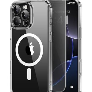 iPhone 16 Pro Max Case - Clear with 2 privacy screen protectors